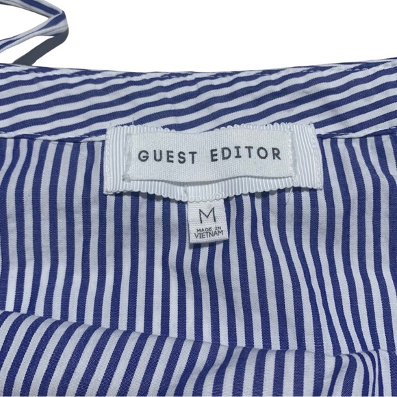 Guest Editor Anthropologie | Women | Off Shoulder Pinstriped Top | Medium - Picture 4 of 15